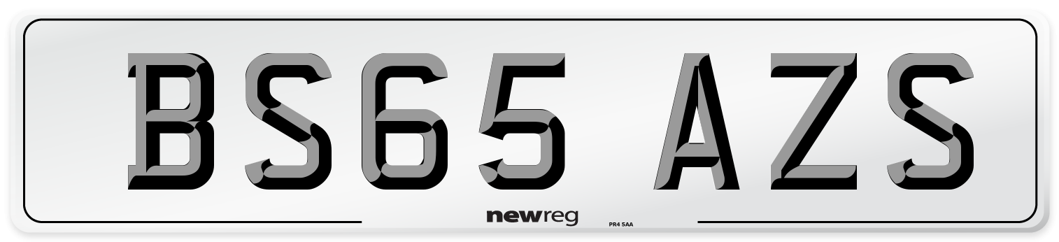 BS65 AZS Number Plate from New Reg